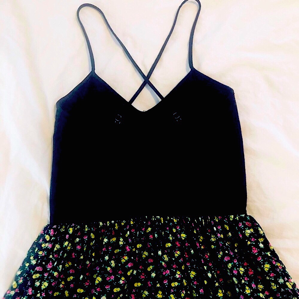 VS PINK fit and flare floral skater dress